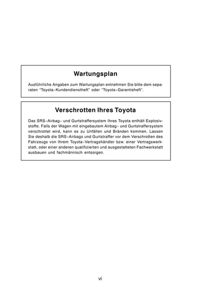 2011-2012 Toyota Aygo Owner's Manual | German