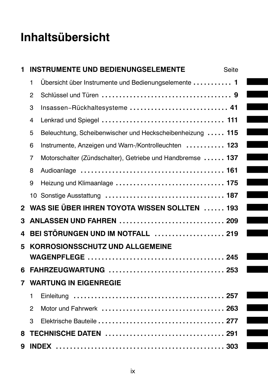 2011-2012 Toyota Aygo Owner's Manual | German