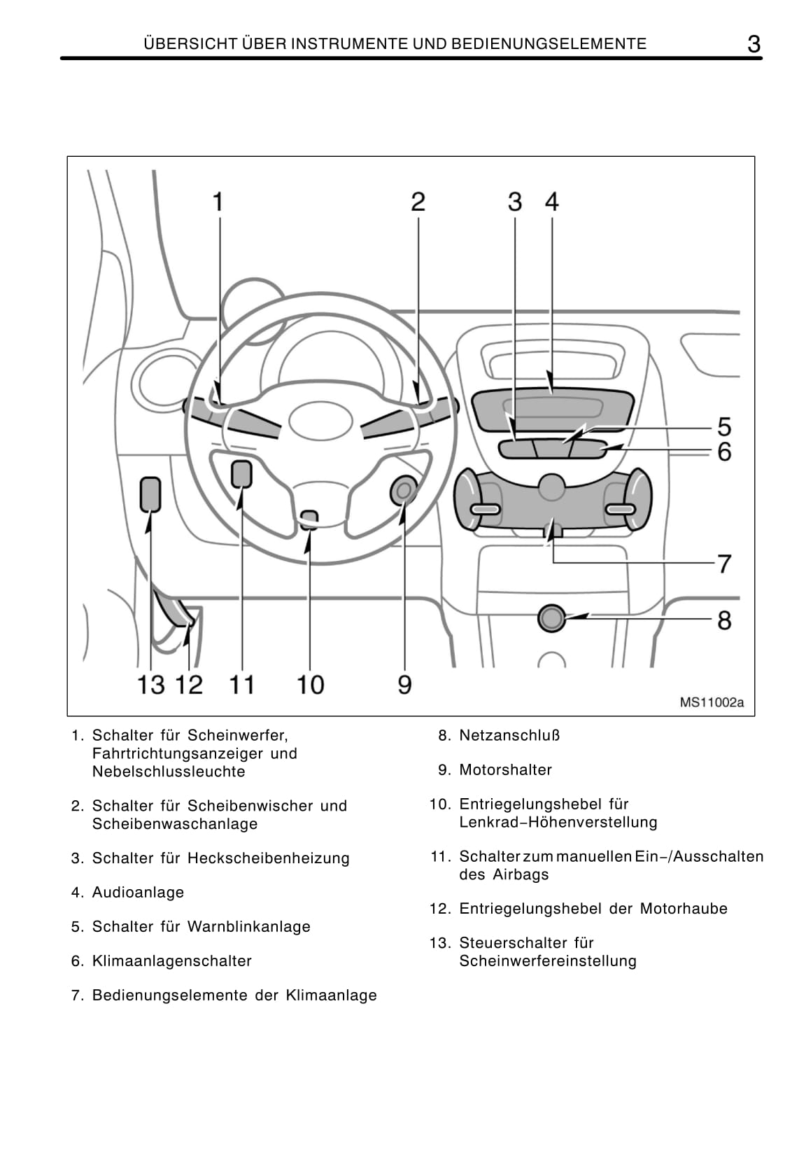 2011-2012 Toyota Aygo Owner's Manual | German