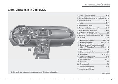 2010-2011 Kia Sportage Owner's Manual | German