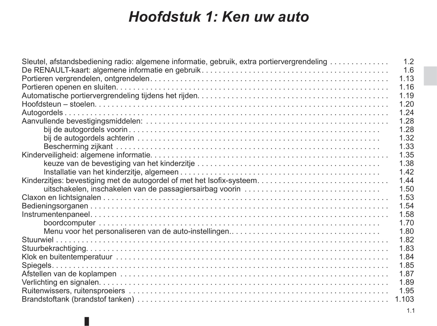 2016-2017 Renault Mégane Owner's Manual | Dutch