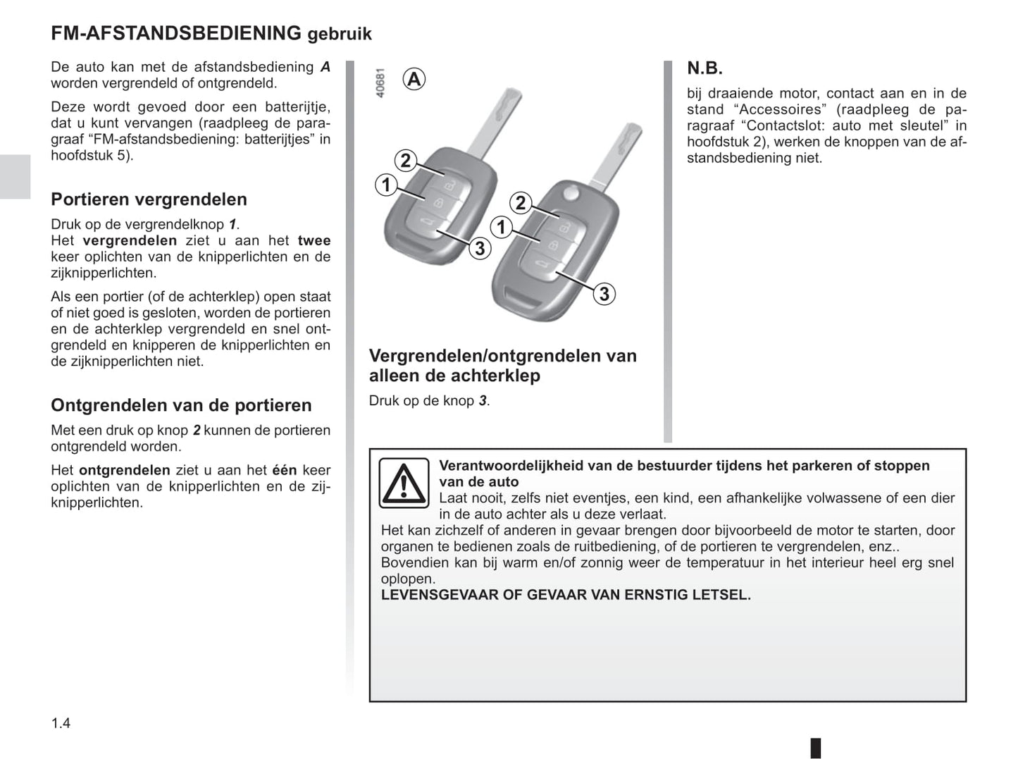 2016-2017 Renault Mégane Owner's Manual | Dutch