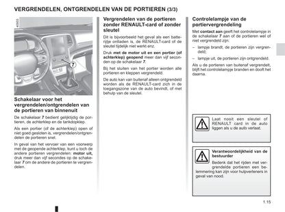 2016-2017 Renault Mégane Owner's Manual | Dutch