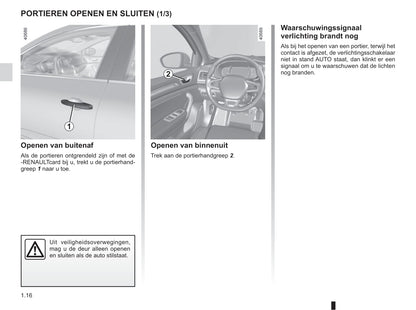 2016-2017 Renault Mégane Owner's Manual | Dutch