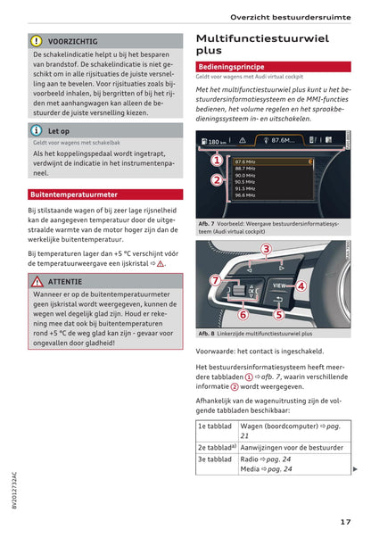 2016-2017 Audi A3/A3 Cabriolet/A3 Limousine/A3 Sportback/A3 Sportback e-tron/A3 Sportback g-tron/S3/S3 Cabriolet/S3 Limousine/S3 Sportback Owner's Manual | Dutch