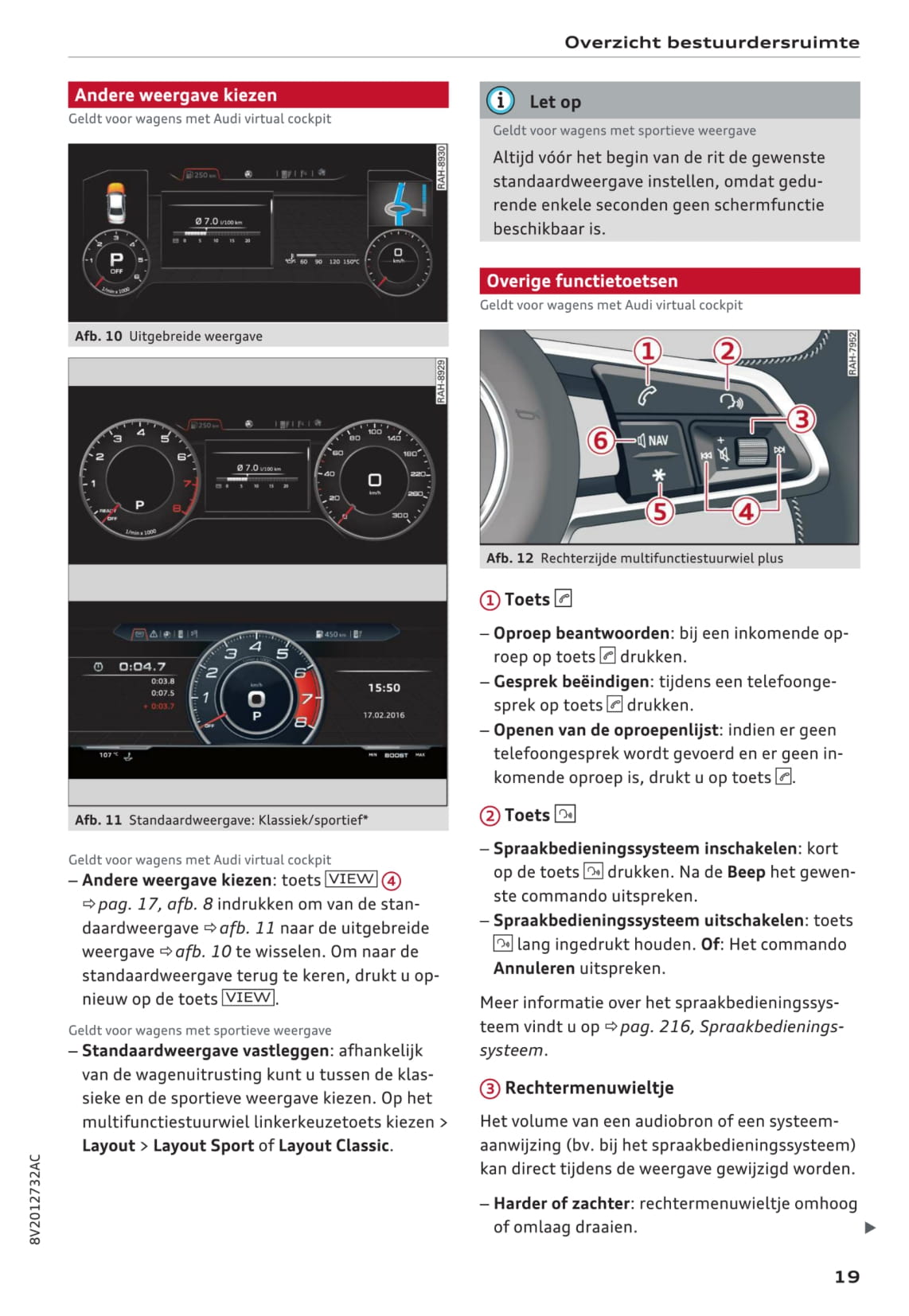 2016-2017 Audi A3/A3 Cabriolet/A3 Limousine/A3 Sportback/A3 Sportback e-tron/A3 Sportback g-tron/S3/S3 Cabriolet/S3 Limousine/S3 Sportback Owner's Manual | Dutch