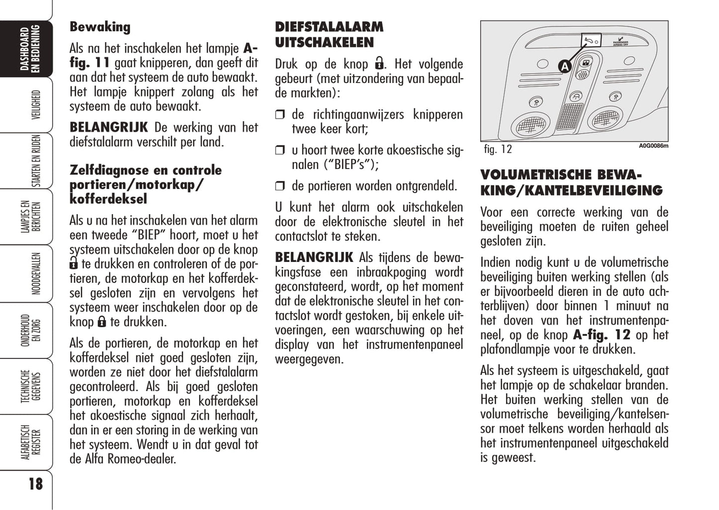 2006-2008 Alfa Romeo Spider Owner's Manual | Dutch