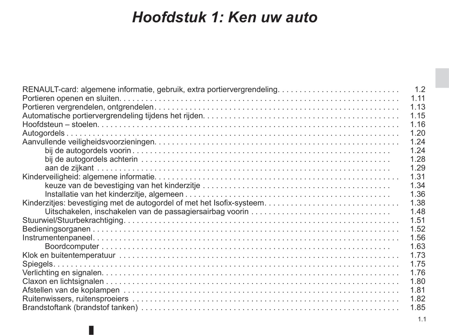 2016-2017 Renault Clio Owner's Manual | Dutch