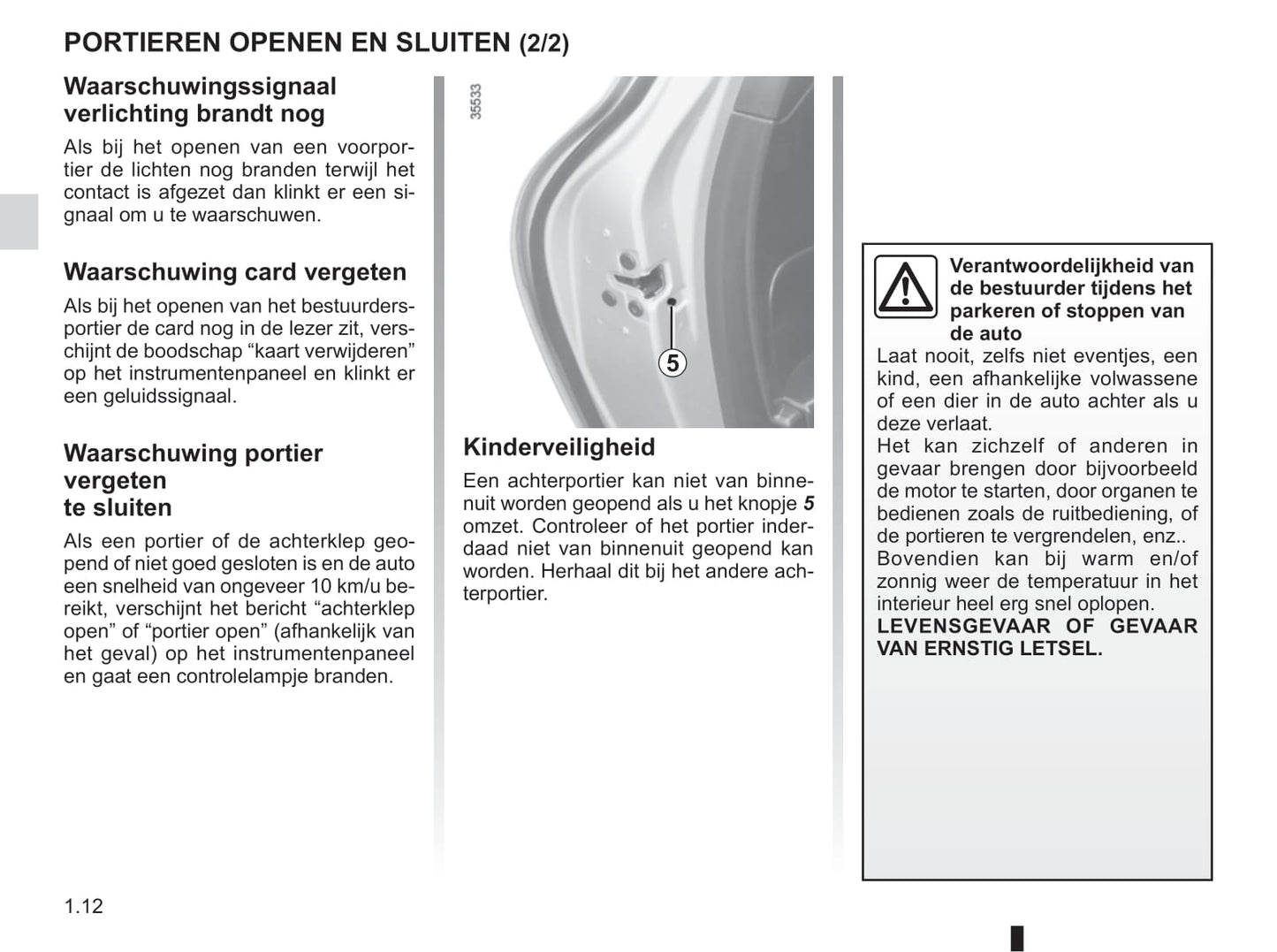 2016-2017 Renault Clio Owner's Manual | Dutch