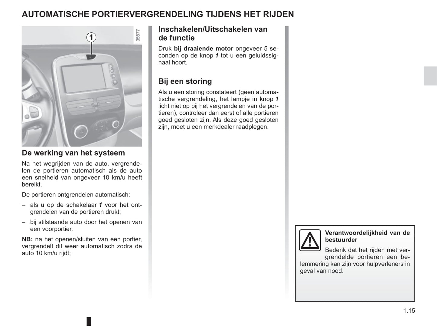 2016-2017 Renault Clio Owner's Manual | Dutch