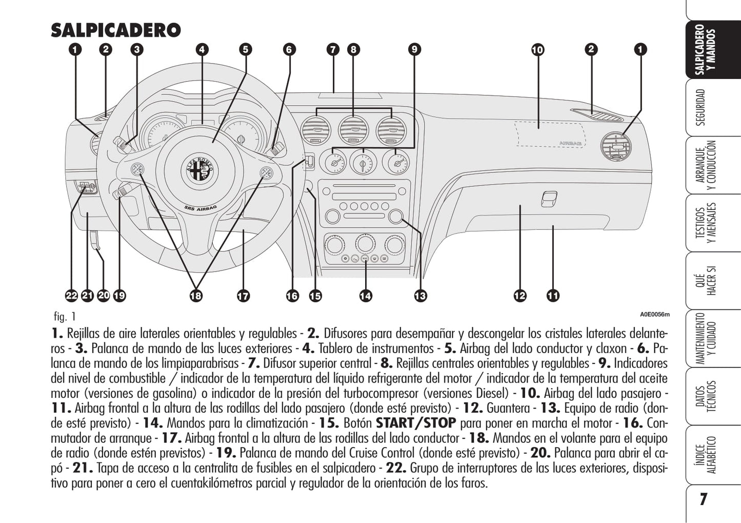 2005-2008 Alfa Romeo 159 Manuel du propriétaire | Espagnol