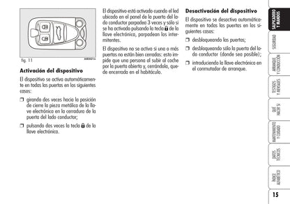 2005-2008 Alfa Romeo 159 Manuel du propriétaire | Espagnol