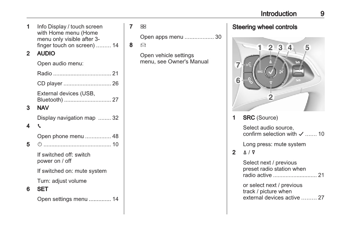 Opel Grandland X Owner's Infotainment Manual 2017 - 2021