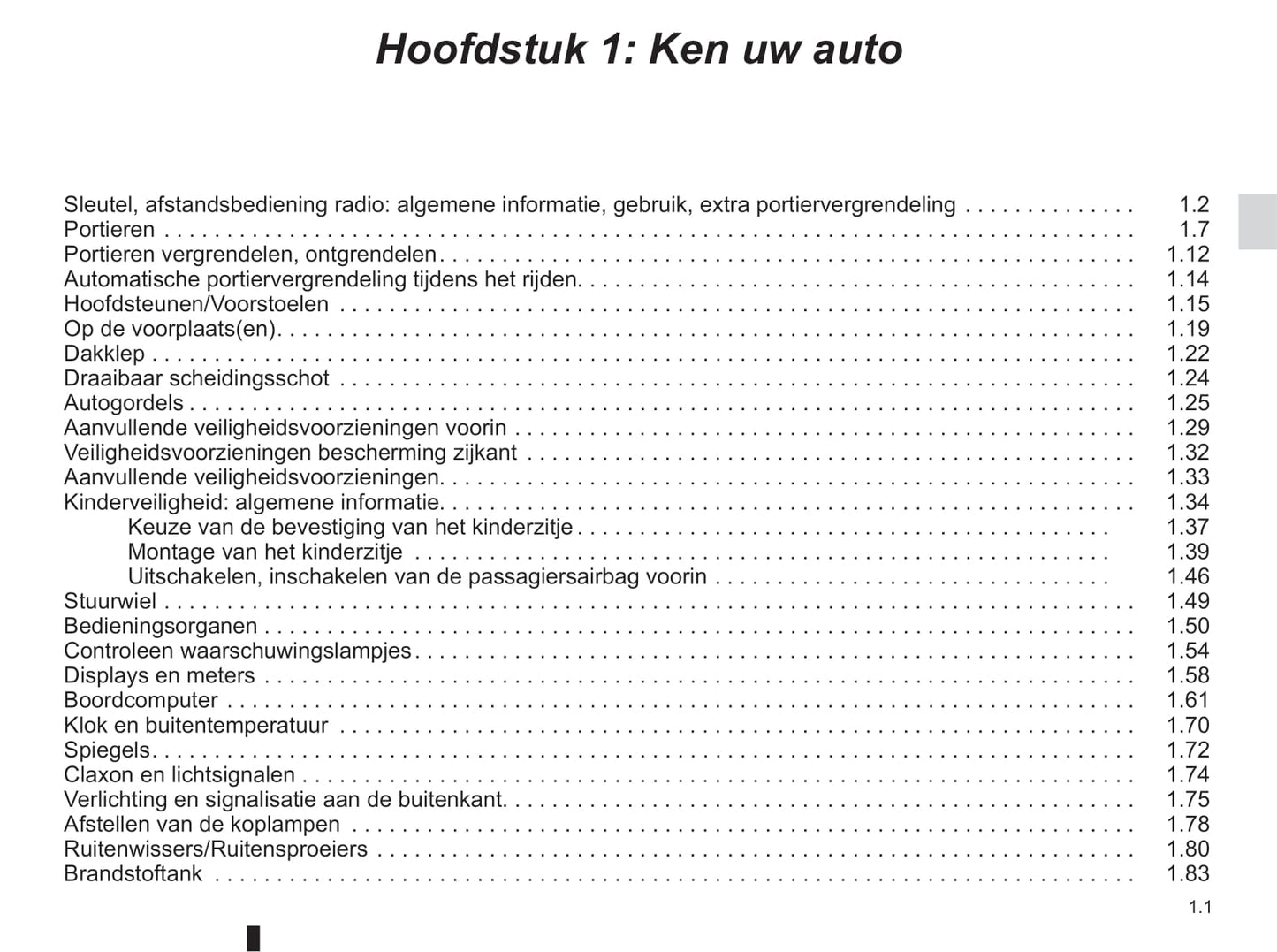 2016-2017 Renault Kangoo Owner's Manual | Dutch