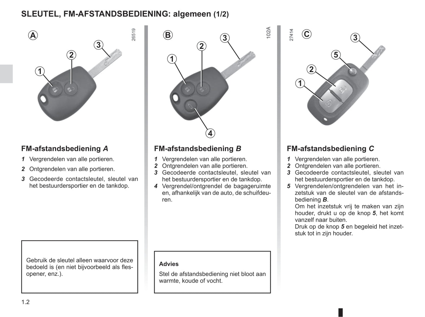 2016-2017 Renault Kangoo Owner's Manual | Dutch