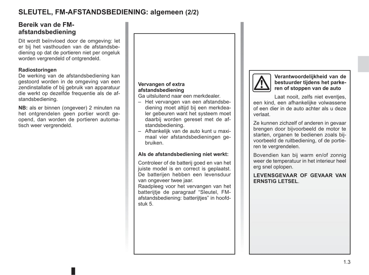 2016-2017 Renault Kangoo Owner's Manual | Dutch