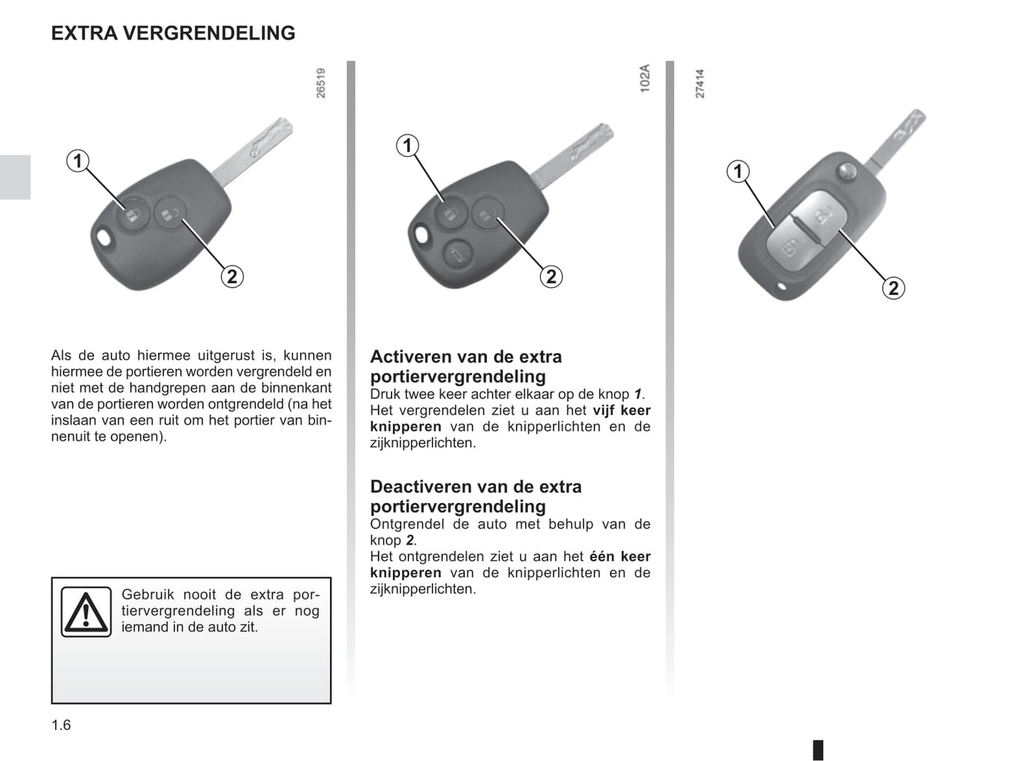 2016-2017 Renault Kangoo Owner's Manual | Dutch