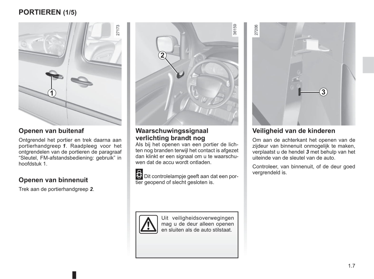 2016-2017 Renault Kangoo Owner's Manual | Dutch