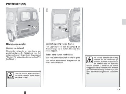 2016-2017 Renault Kangoo Owner's Manual | Dutch