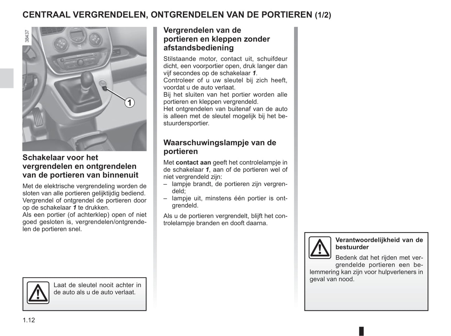 2016-2017 Renault Kangoo Owner's Manual | Dutch