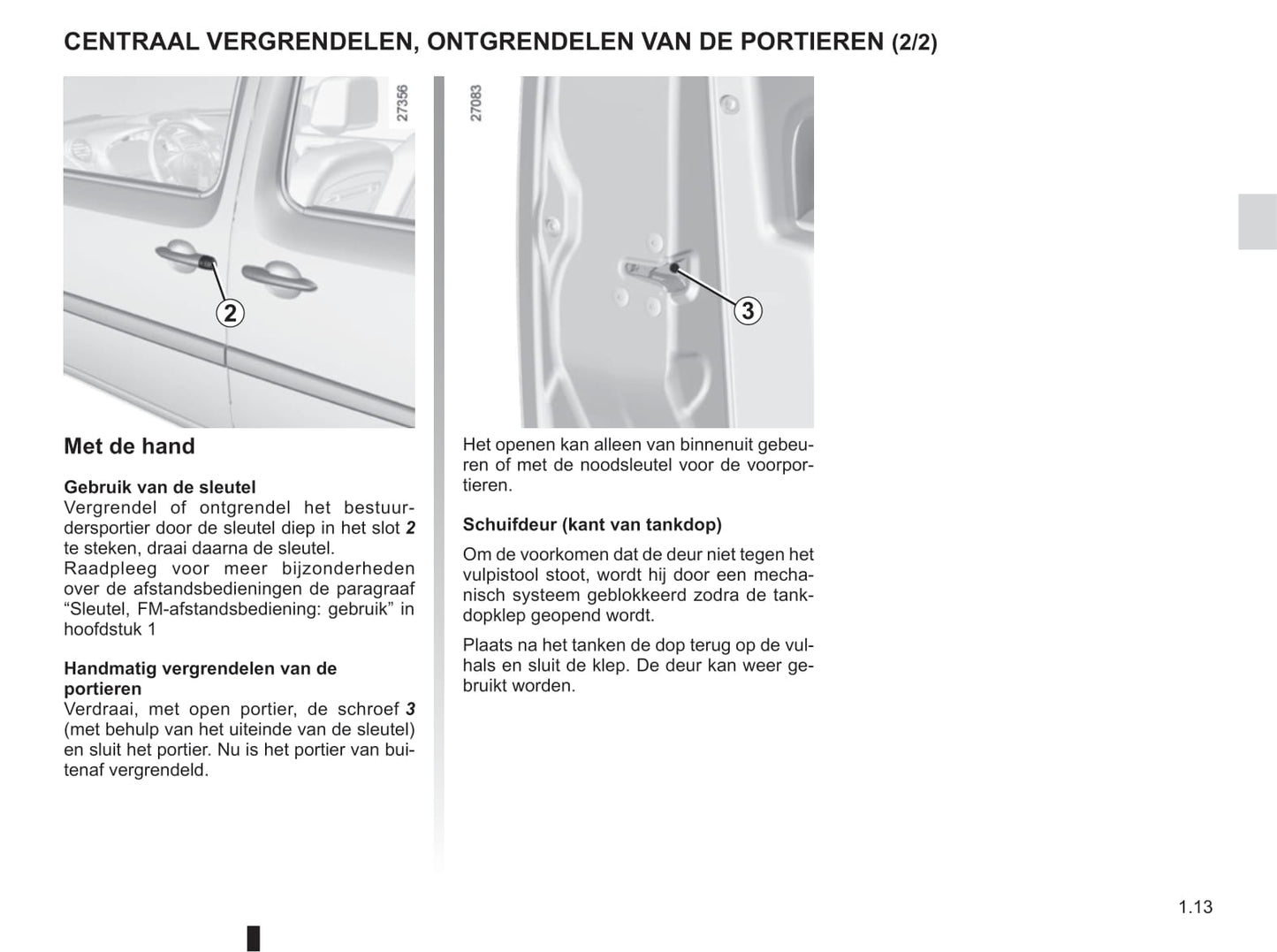 2016-2017 Renault Kangoo Owner's Manual | Dutch