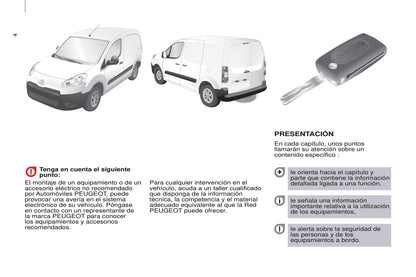 2014-2015 Peugeot Partner Gebruikershandleiding | Spaans