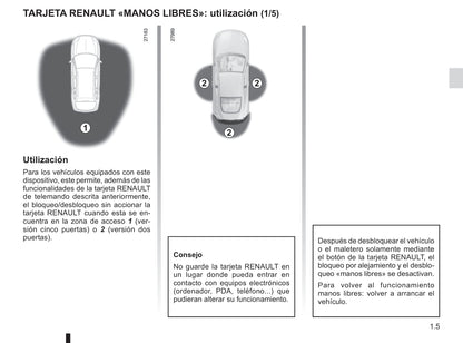 2014-2015 Renault Laguna/Laguna Coupé Owner's Manual | Spanish