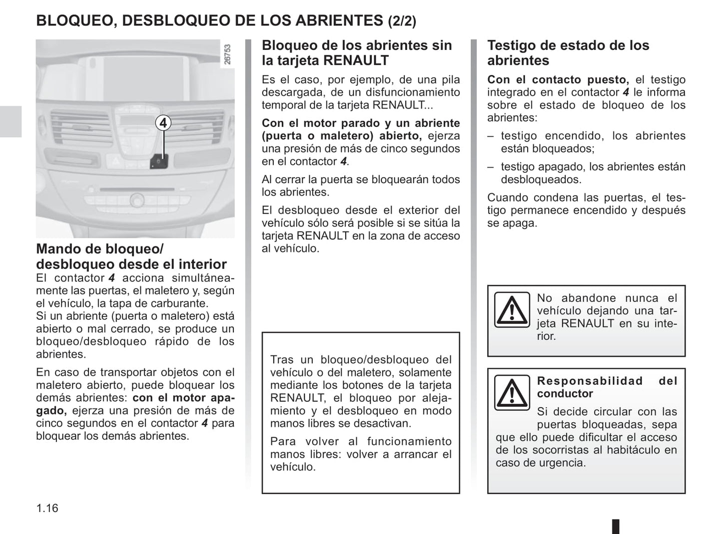 2014-2015 Renault Laguna/Laguna Coupé Owner's Manual | Spanish