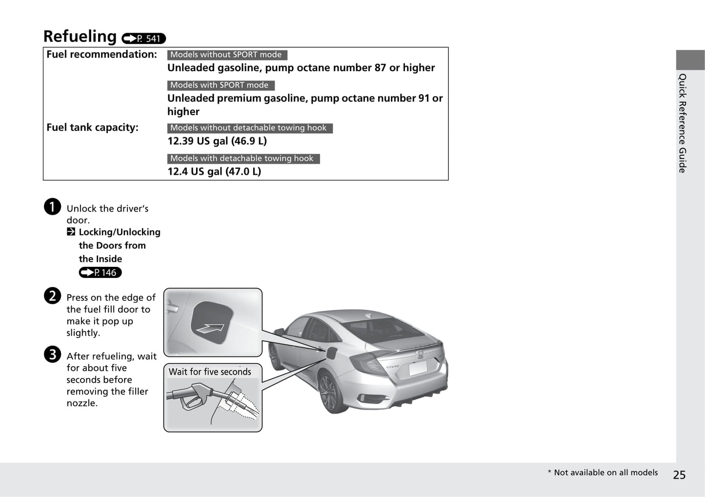 2019 Honda Civic Sedan Gasoline Owner's Manual | English