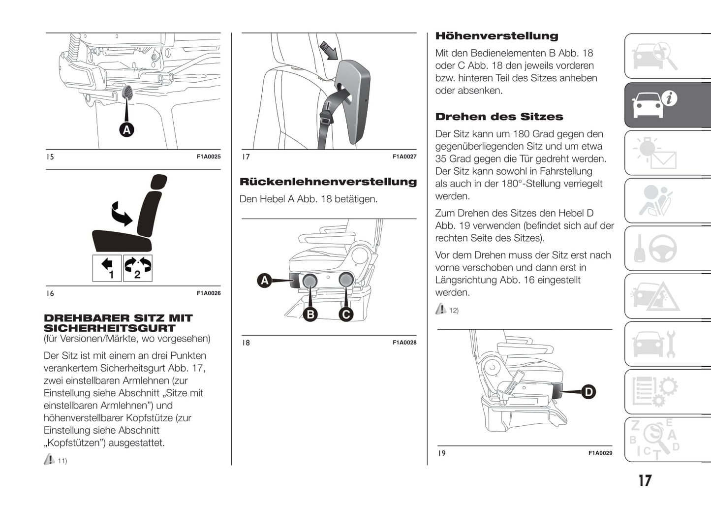 2015-2016 Fiat Ducato Owner's Manual | German