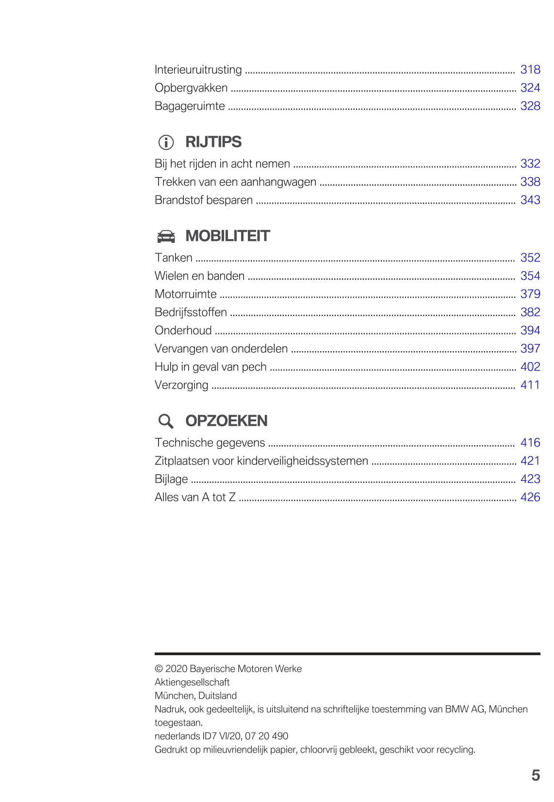 2021 BMW 4 Series Owner's Manual | Dutch