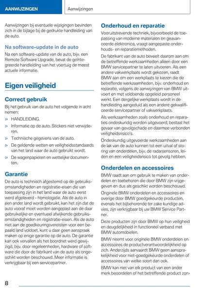 2021 BMW 4 Series Owner's Manual | Dutch