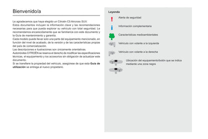 2020-2022 Citroën C5 Aircross Gebruikershandleiding | Spaans