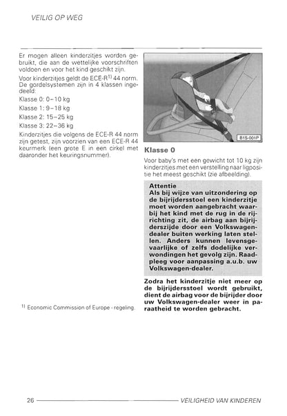 1999-2001 Volkswagen Polo Gebruikershandleiding | Nederlands