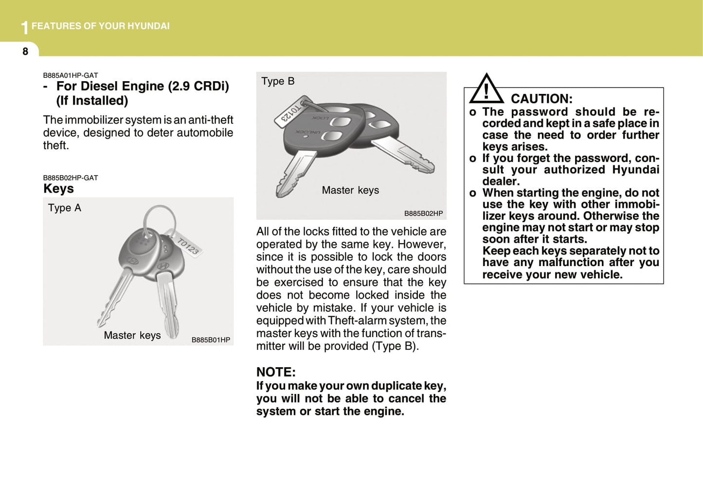 2006-2007 Hyundai Terracan Gebruikershandleiding | Engels