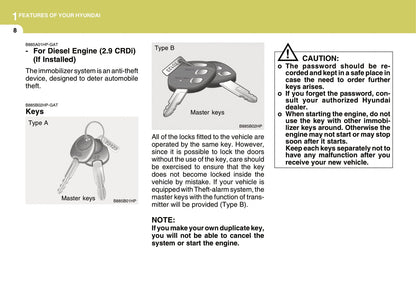 2006-2007 Hyundai Terracan Gebruikershandleiding | Engels