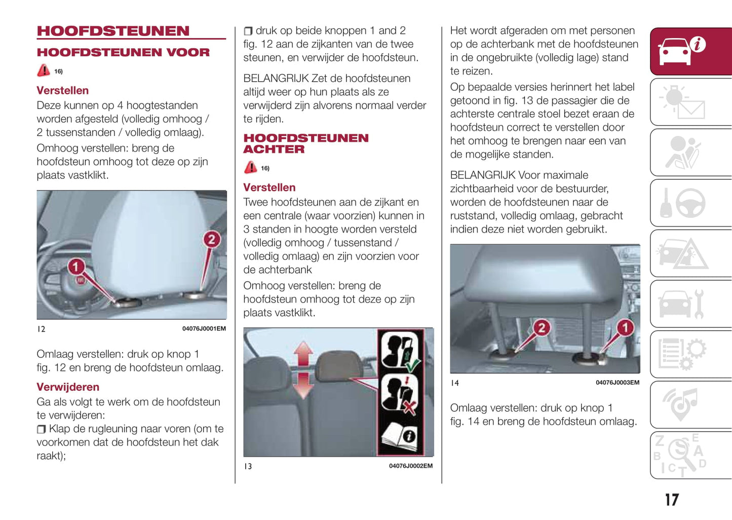 2015-2017 Fiat Tipo Manuel du propriétaire | Néerlandais