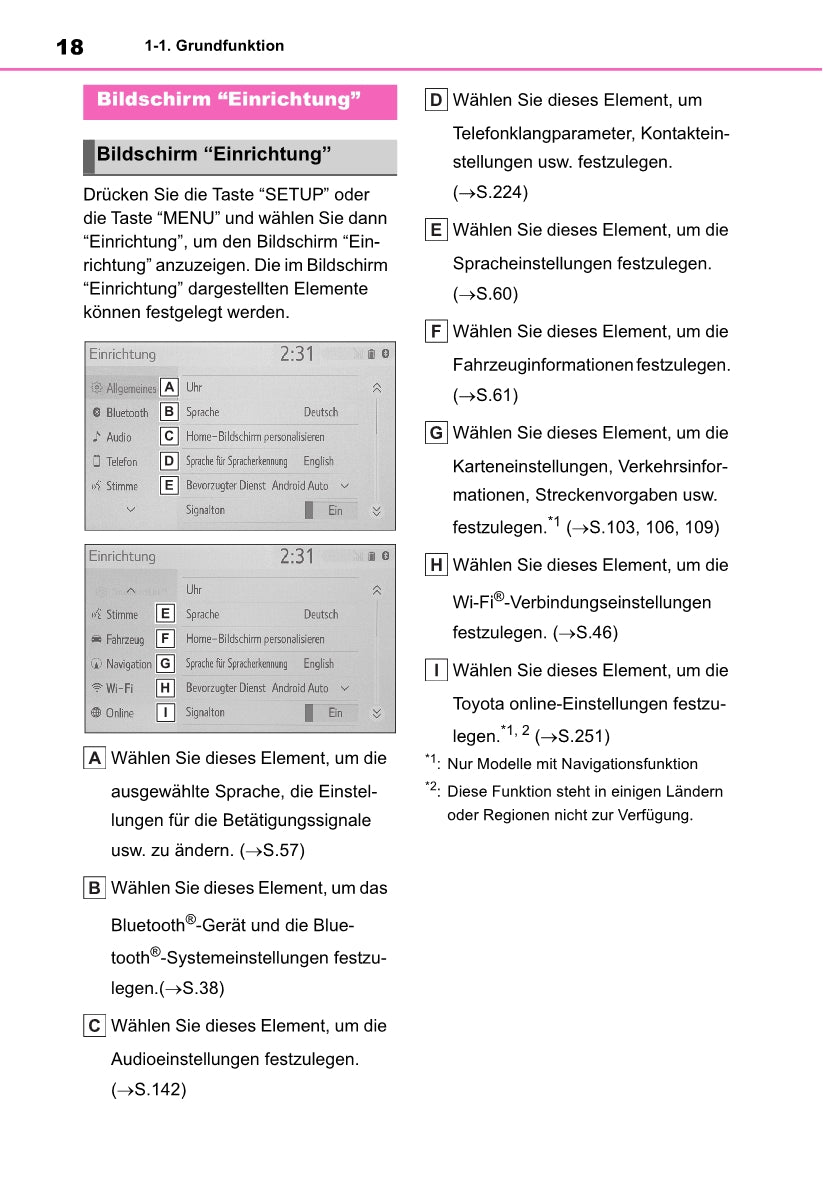 Toyota Yaris Cross Navigation / Multimedia Bedienungsanleitung 2021 - 2023