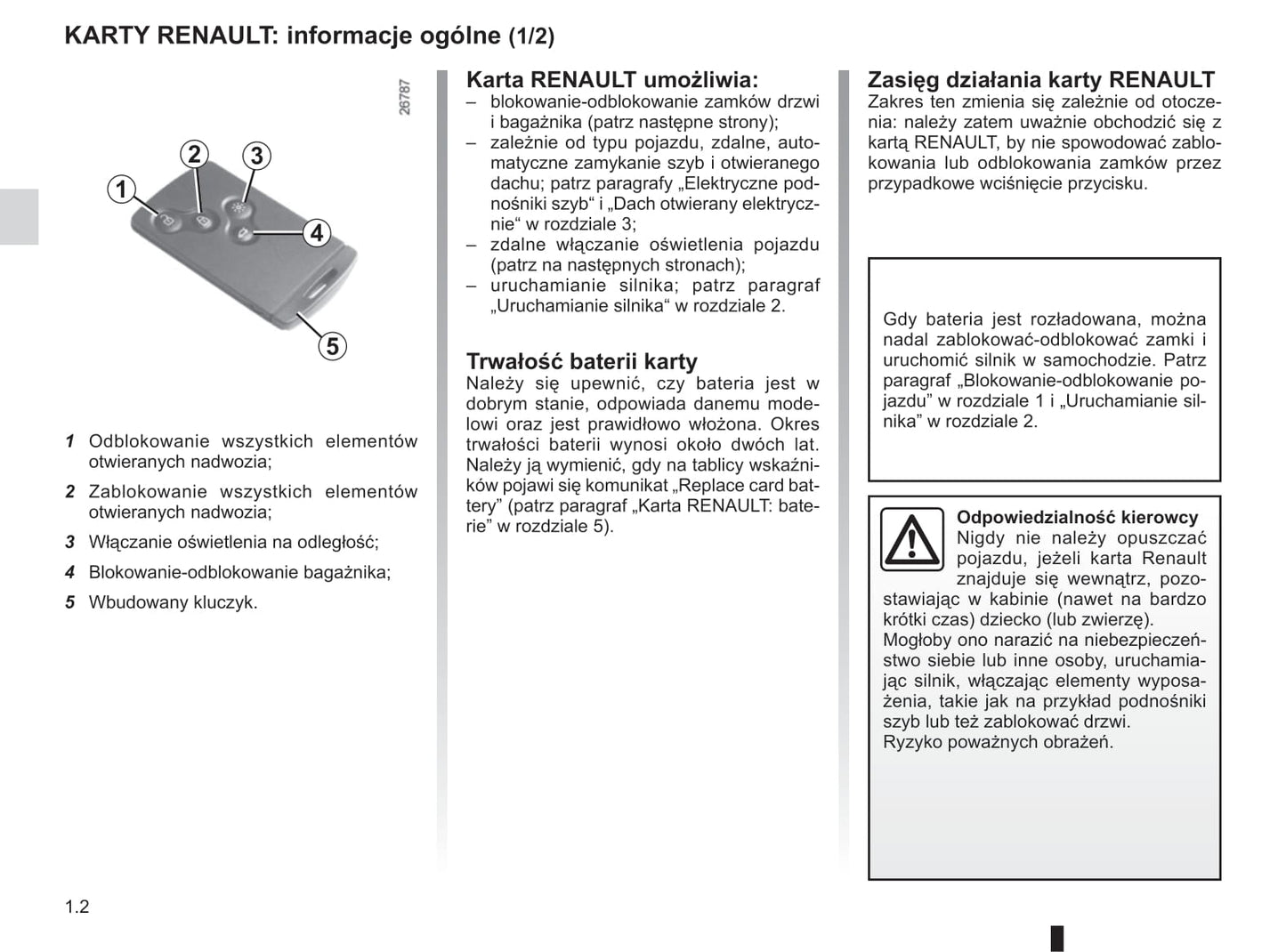 2012-2013 Renault Koleos Owner's Manual | Polish