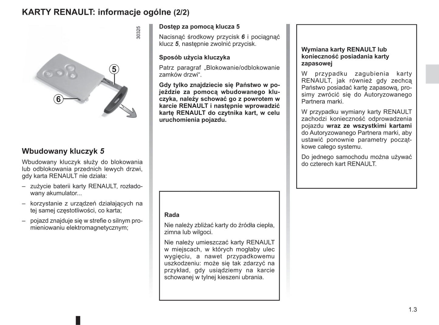 2012-2013 Renault Koleos Owner's Manual | Polish