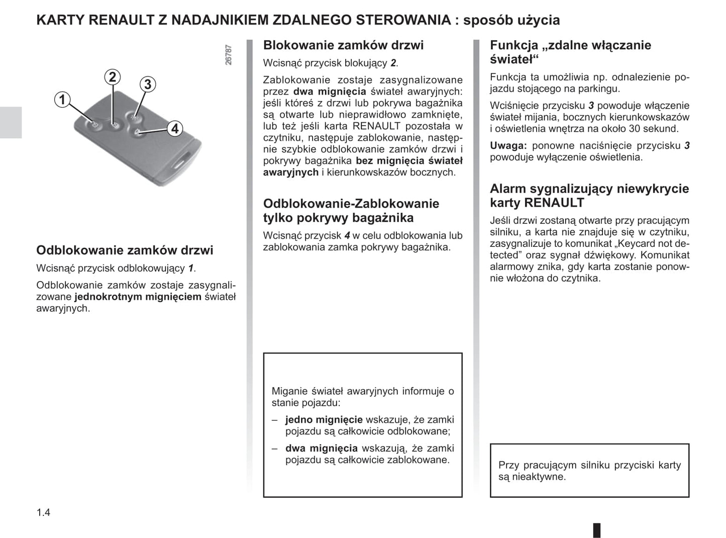 2012-2013 Renault Koleos Owner's Manual | Polish