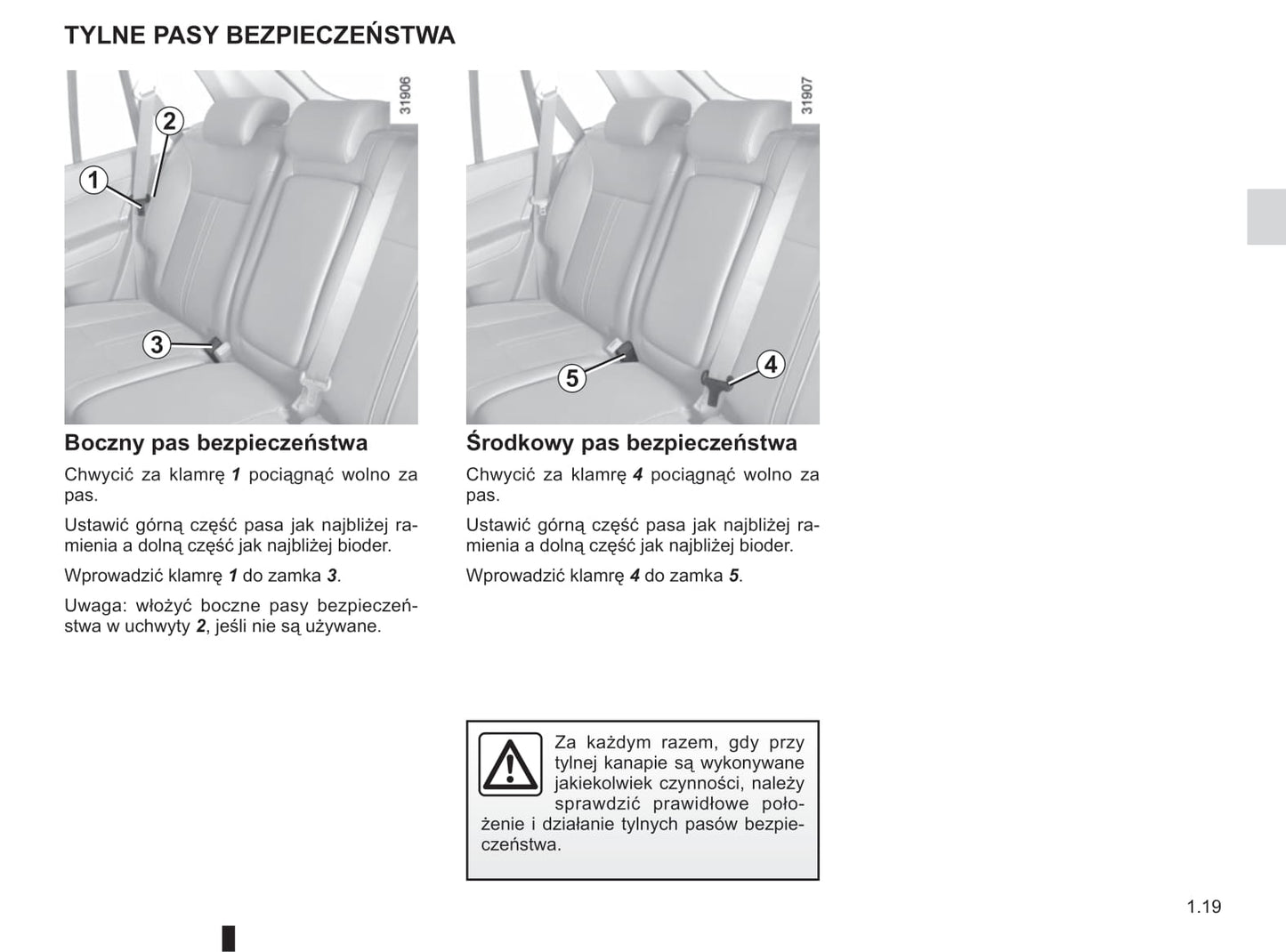 2012-2013 Renault Koleos Owner's Manual | Polish