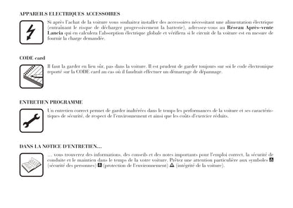 2001-2005 Lancia Lybra Gebruikershandleiding | Frans