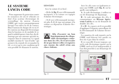 2001-2005 Lancia Lybra Gebruikershandleiding | Frans