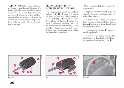 2001-2005 Lancia Lybra Gebruikershandleiding | Frans