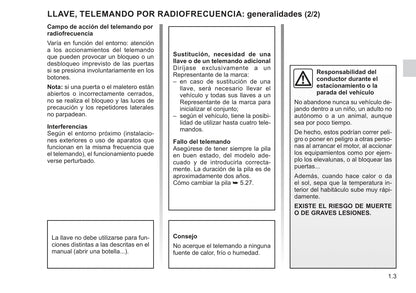 2021-2022 Renault Kangoo Owner's Manual | Spanish