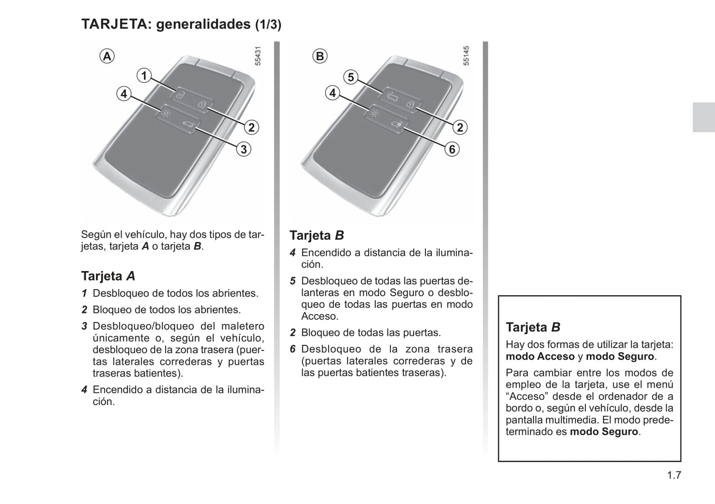 2021-2022 Renault Kangoo Owner's Manual | Spanish