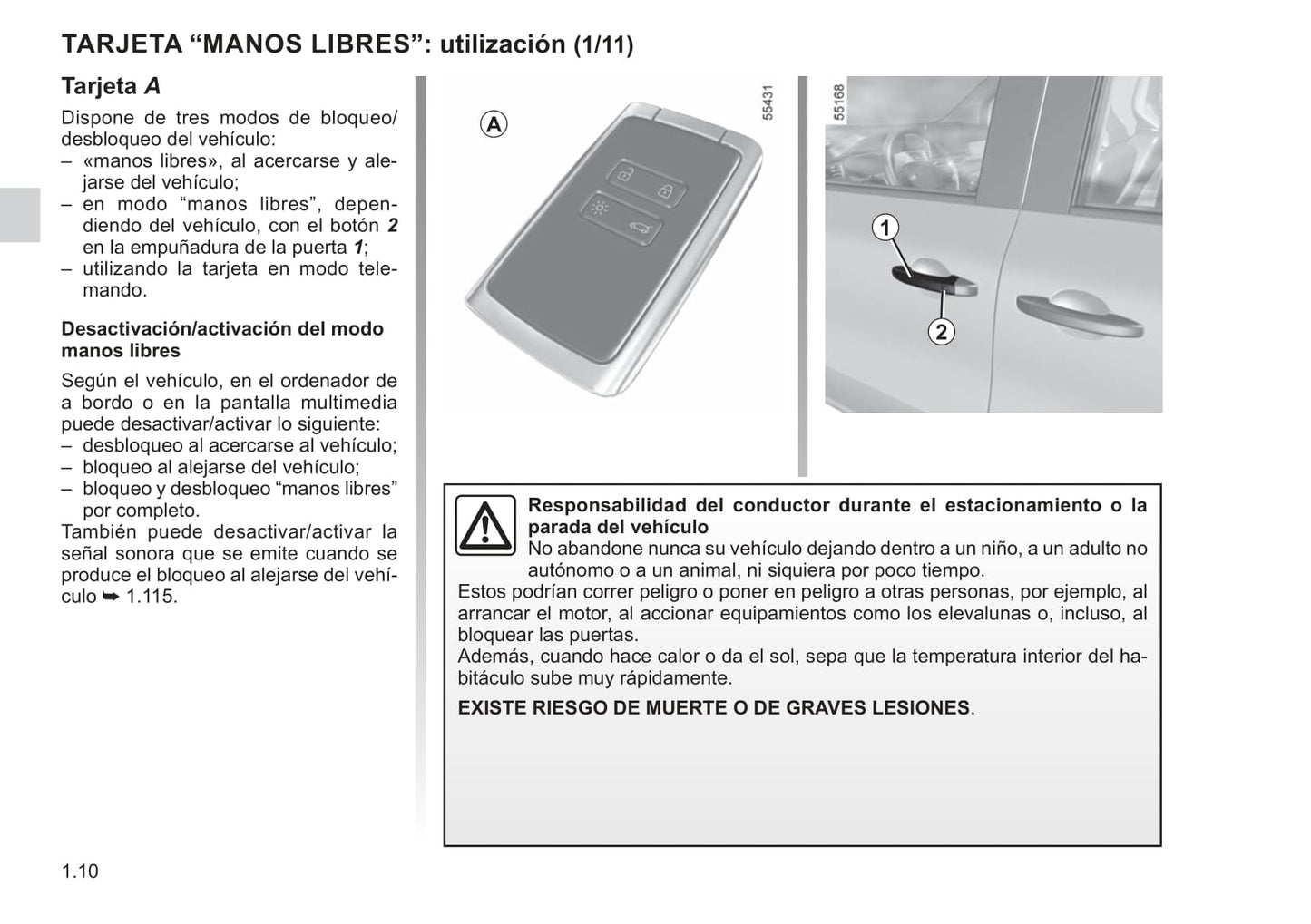 2021-2022 Renault Kangoo Owner's Manual | Spanish