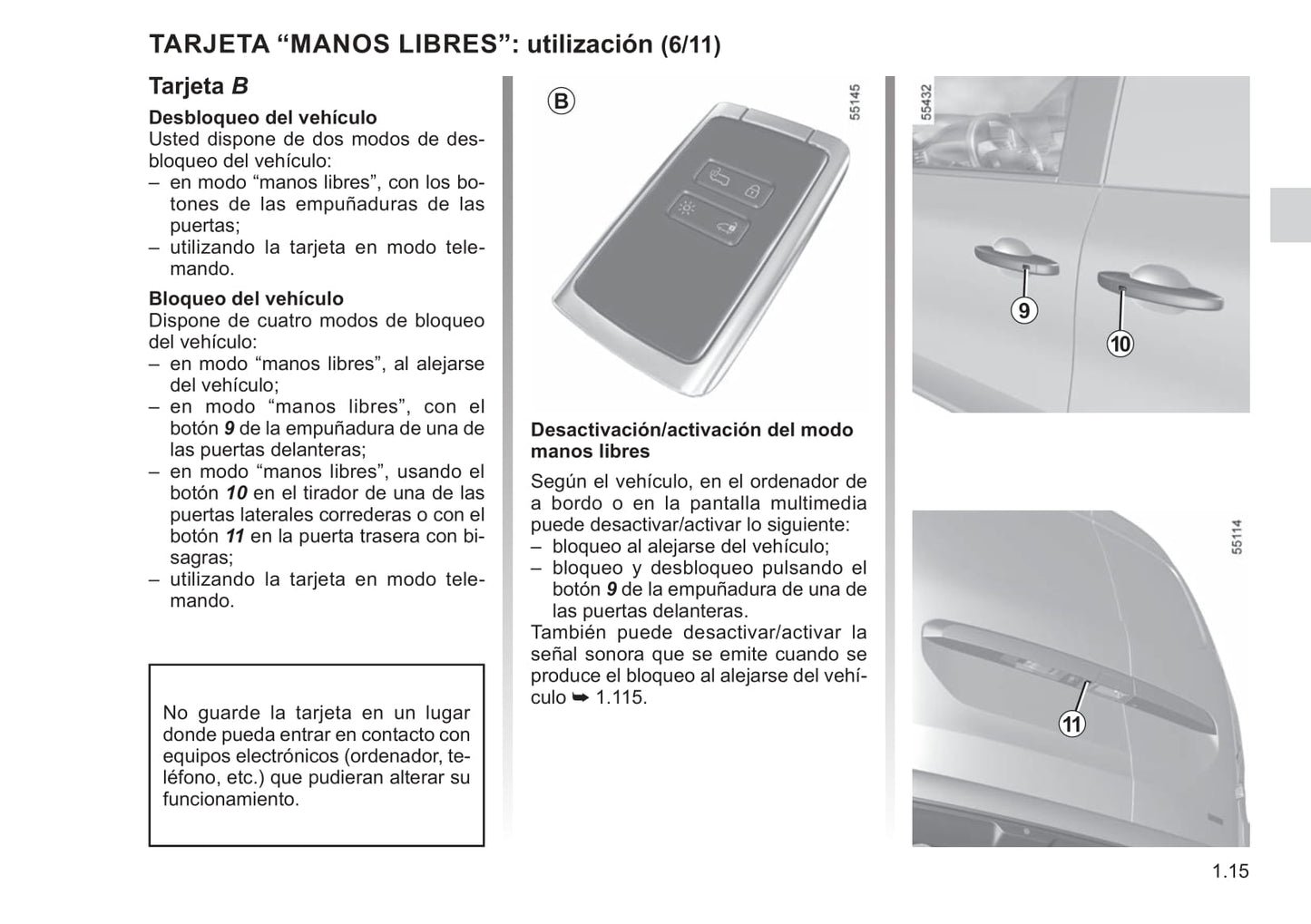 2021-2022 Renault Kangoo Owner's Manual | Spanish