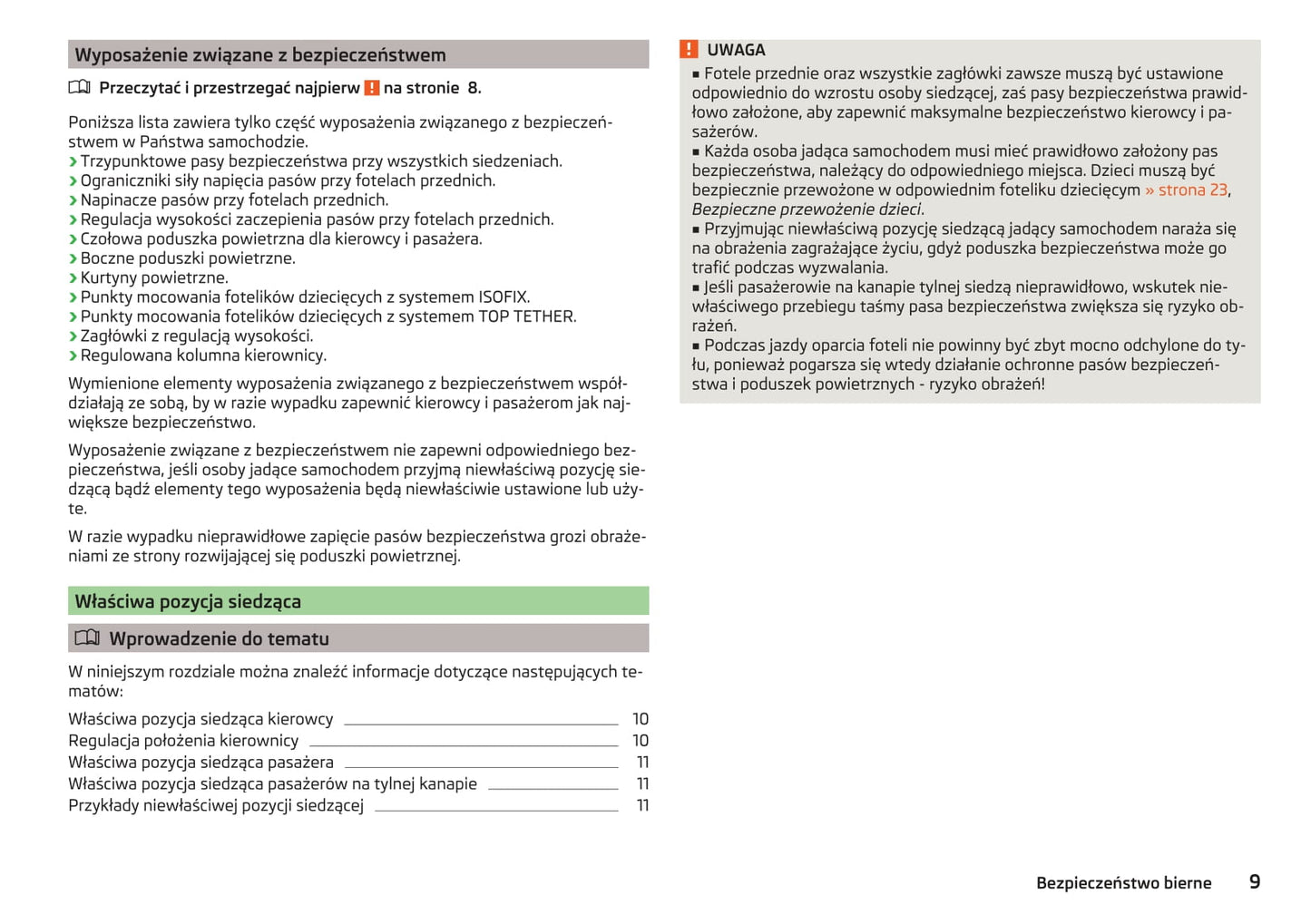 2014-2015 Skoda Roomster Owner's Manual | Polish